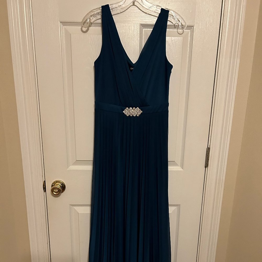 Teal evening dress, size 6